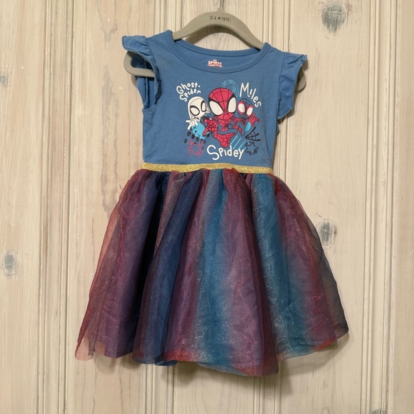NWOT Marvel Spidey & His Amazing Friends Girls Pleated Tulle Tutu Dress size 3T - Picture 7 of 10